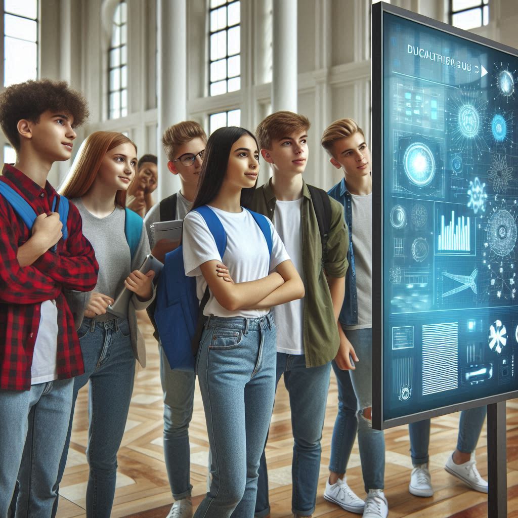 students-with-digital-signage